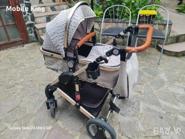 МОНИ Комбинирана количка 3 в 1 GALA Premium BARLEY, снимка 5 - Детски колички - 50577780