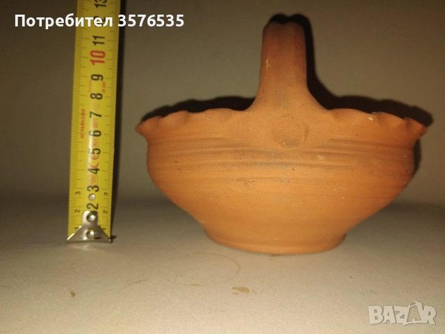 Лот 2 броя керамични саксии – битов стил (със забележка), снимка 5 - Саксии и кашпи - 53670986