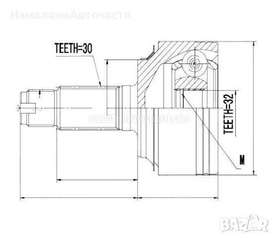 Предно външно каре 44014SWET00 NPZHD058 Honda