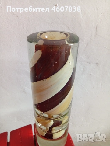Ваза murano 23 см, снимка 4 - Декорация за дома - 53664228