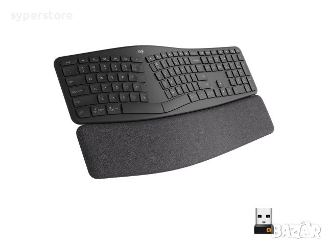 Клавиатура Безжична Logitech ERGO K860 US INTL 920-010108 Eргономична с мека подложка за китки, снимка 2 - Клавиатури и мишки - 42043385