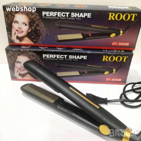 Преса за изправяне на коса Root DT-2030, до 180 градуса, 35W, Черна, снимка 4 - Преси за коса - 35913395