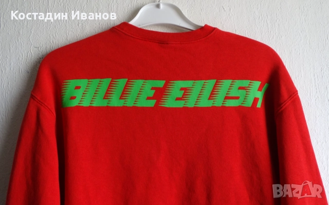 Billie Eilish H&M дамски суичър широк размер M Били Айлиш, снимка 4 - Суичъри - 51952118