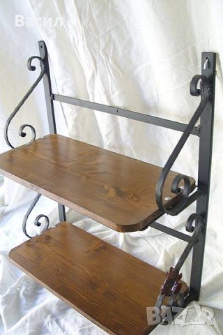 Етажерки , рафтове , полици , стойки , конзоли и рафтодържачи от ковано желязо, снимка 10 - Други стоки за дома - 39509627