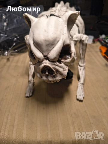 43 см декорация за Хелоуин с куче скелет на каишка , снимка 3 - Декорация за дома - 52637925