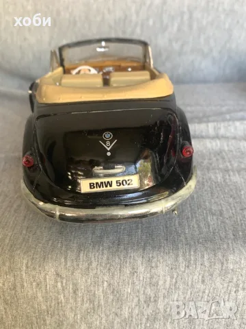количка  BMW 502 Cabriolet (1955 г.) в мащаб 1:18  Maistо, снимка 8 - Колекции - 55970604