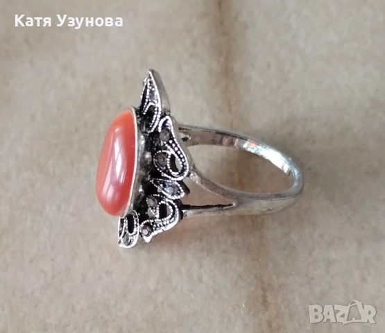 Сребърен пръстен , снимка 3 - Колиета, медальони, синджири - 52678046