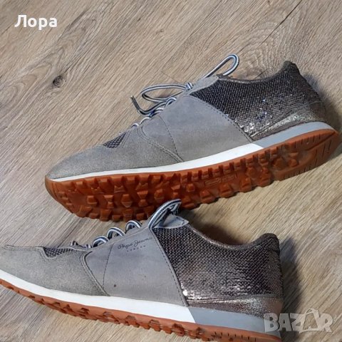 Дамски маратонки Pepe Jeans естествен велур, снимка 6 - Маратонки - 48335870