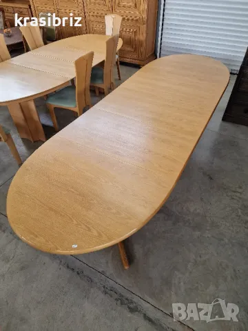 Масивна Трапезна Разтегателна Маса-внос от Германия!, снимка 8 - Маси - 49916776