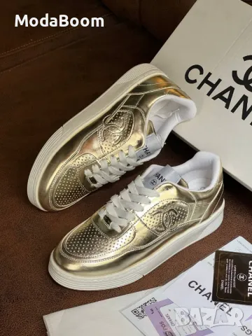 Ch🅰️nel златисти дамски маратонки , снимка 2 - Маратонки - 48452635