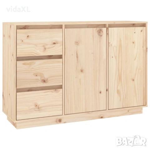 vidaXL Сайдборд, 111x34x75 см, бор масив(SKU:813804)