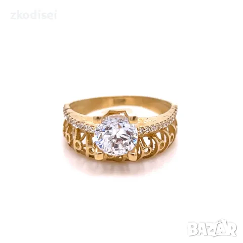 Златен дамски пръстен 3,80гр. размер:58 14кр. проба:585 модел:4012-4