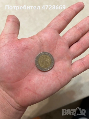 2 евро монета с изместен център от 2000 година, снимка 2 - Други ценни предмети - 53360221