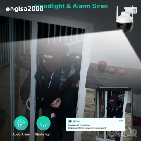 WiFi Smart камера 1080P – Висококачествено видеонаблюдение за дома и офиса, снимка 6 - IP камери - 48931742