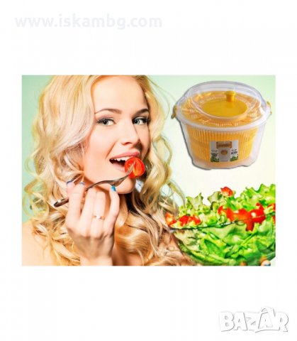 УРЕД ЗА ИЗМИВАНЕ И ОТЦЕЖДАНЕ НА ЗЕЛЕНА САЛАТА И ЛИСТНИ ЗЕЛЕНЧУЦИ - код 1905, снимка 2 - Аксесоари за кухня - 33975433