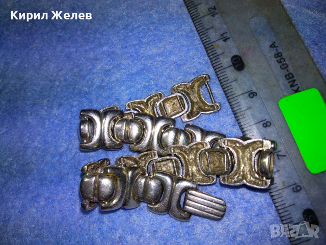 ВИНТИДЖ СРЕБЪРНА ГРИВНА ВИСОКА ПРОБА СРЕБРО с БЯЛА ПОЗЛАТА МАЙСТОРСКА РЪЧНА БИЖУТЕРСКА РАБОТА 43779, снимка 8 - Гривни - 44664522