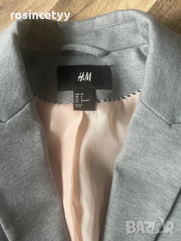 Сиво сако H&M, снимка 5 - Сака - 51980982
