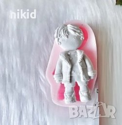 Малкият принц момче с палто силиконов молд форма фондан