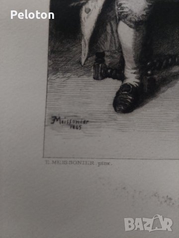 Френска литография от 19-ти век , снимка 3 - Картини - 40635097