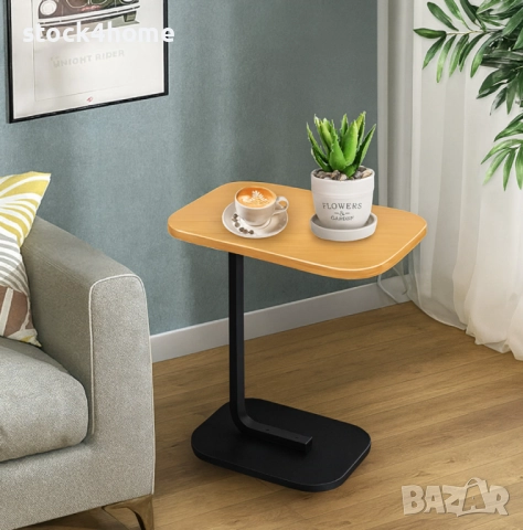 практична помощна масичка до диван – идеална за кафе, лаптоп и релакс, снимка 5 - Маси - 52892046