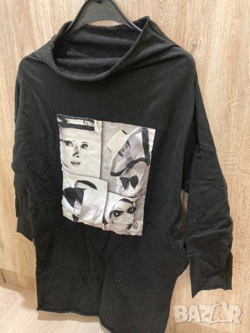 Черна дамска Туника, снимка 2 - Туники - 34415891