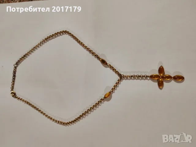 Красиво и ефектно колие кръст, снимка 2 - Колиета, медальони, синджири - 56216020