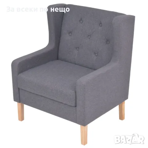 Фотьойл, сив, текстил, снимка 6 - Дивани и мека мебел - 48748953