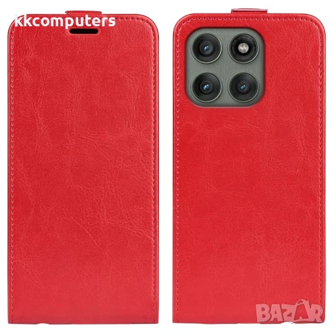 Motorola Edge 60 Pro 5G Кожен Вертикален Калъф + Скрийн Протектор – Черен, Кафяв, Червен, Бял, снимка 3 - Калъфи, кейсове - 50858811