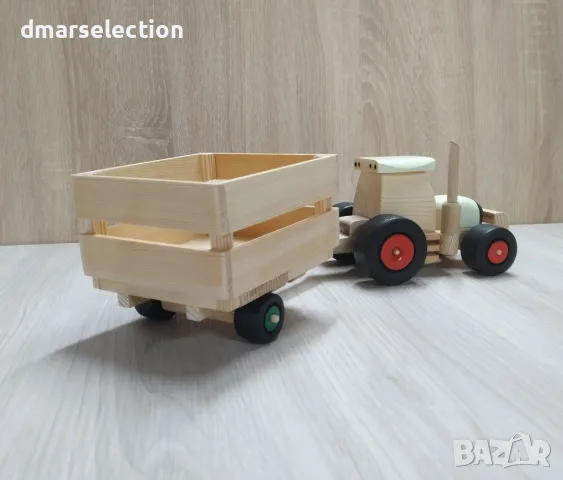 Декоративен дървен трактор с ремарке DMAR 332M7, снимка 4 - Колекции - 56202337