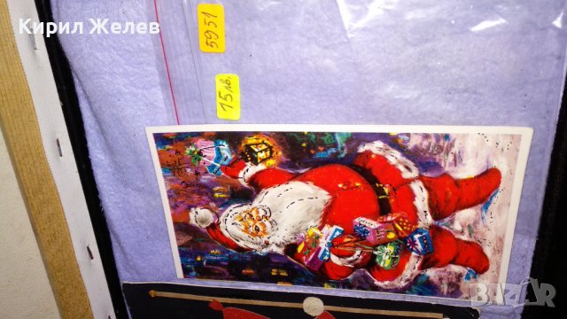 2 КОЛЕДНИ СИМПАТИЧНИ ПОЩЕНСКИ КАРТИЧКИ ЕДНАТА РЪЧНА АРТ ИЗРАБОТКА КОЛЕДАР 5951, снимка 2 - Филателия - 38810922