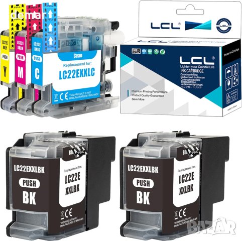 LCL-LC22 касета с мастило XXL (2черно 1циан 1магента 1жълто) Замяна за Brother MFC-J5920DW