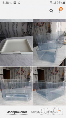 Оригинални кутии и тава за хладилник-10лв