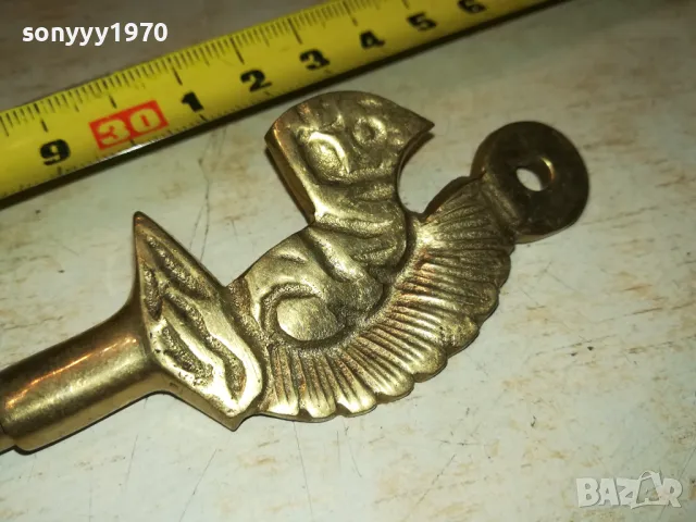 ОБУВАЛКА ОТ БЕЛГИЯ-МЕД//МЕСИНГ 35СМ 2901250749, снимка 3 - Антикварни и старинни предмети - 48873338