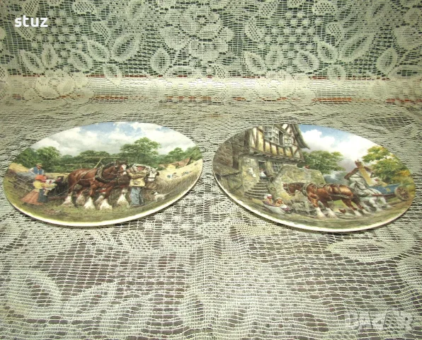 Колекционерски  декоративни порцеланови чинии Wedgwood, сет 2 бр., снимка 3 - Декорация за дома - 55775348