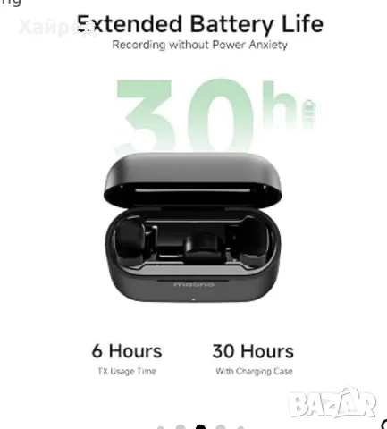 Нови Maono Wave T1 Mini – Безжичен мини микрофон с AI шумопотискане
, снимка 4 - Микрофони - 55994922