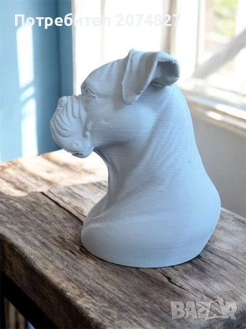 Boxer Dog Bust / Боксер куче Бюст, снимка 2 - Статуетки - 53368828