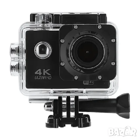 Водоустойчива спортна камера 4K с 2-инчов дисплей, снимка 3 - Аксесоари и консумативи - 55865564