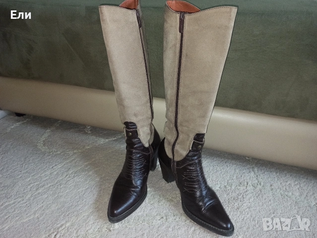 Дамски ботуши естествена кожа 38, снимка 3 - Дамски ботуши - 53654730