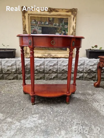 Прекрасна антикварна английска дървена конзолна масичка , снимка 6 - Антикварни и старинни предмети - 50166103