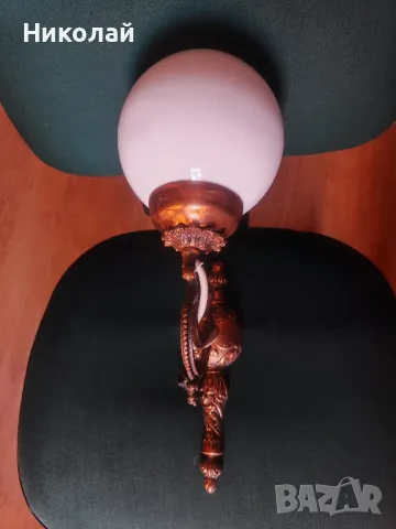 Продавам бронзов стенен аплик красота и изящество , снимка 4 - Лампи за стена - 50179388