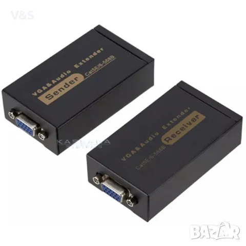  АКТИВЕН ЕКСТЕНДЕР ПО LAN ДО 100 МЕТРА 1080P,VGA-100 , снимка 4 - Други - 48910200