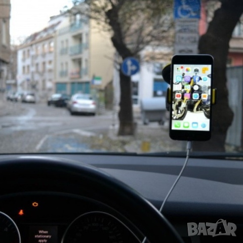 Вакуум стойка за телефон навигация, снимка 2 - Аксесоари и консумативи - 44776043