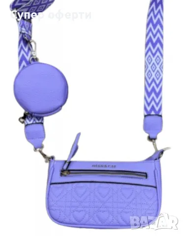 Капитонирана ежедневна дамска чанта с модерен мотив, снимка 2 - Чанти - 48998213