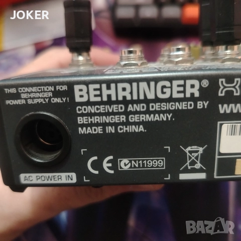 BEHRINGER Xenyx 502 – малък 5-канален миксер,, снимка 3 - Ресийвъри, усилватели, смесителни пултове - 52733289
