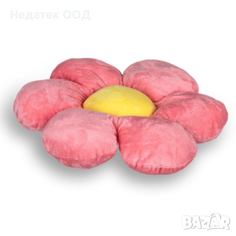 Декоративна възглавница цвете, Розова, 36x36x8см, снимка 2 - Възглавници - 40481019