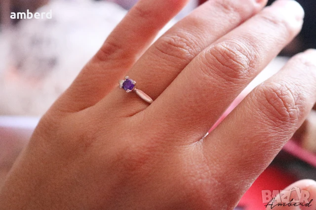 Нежен сребърен пръстен - модел PLR030, снимка 4 - Пръстени - 51341183