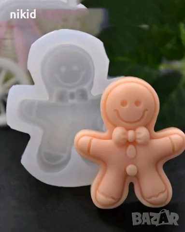 едро Джинджифилово човече папионка дълбок силиконов молд форма фондан шоколад гипс смола сапун свещ