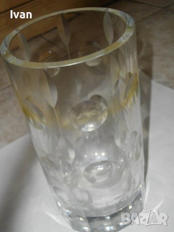 Голяма Кристална Ваза-Кръгла-210мм-Диаметър 110мм-Тежка-3,0 кг, снимка 16 - Вази - 39814186