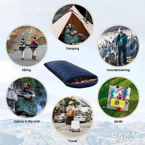 Нов Спален чувал за възрастни 3-4 сезона лек водоустойчив за Туризъм къмпинг, снимка 5 - Други стоки за дома - 42397091