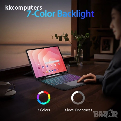 Клавиатура с калъф DUX DUCIS DK Series за Samsung Galaxy Tab S11 Ultra – Bluetooth 5.0, тъчпад и кож, снимка 3 - Резервни части за телефони - 52330855